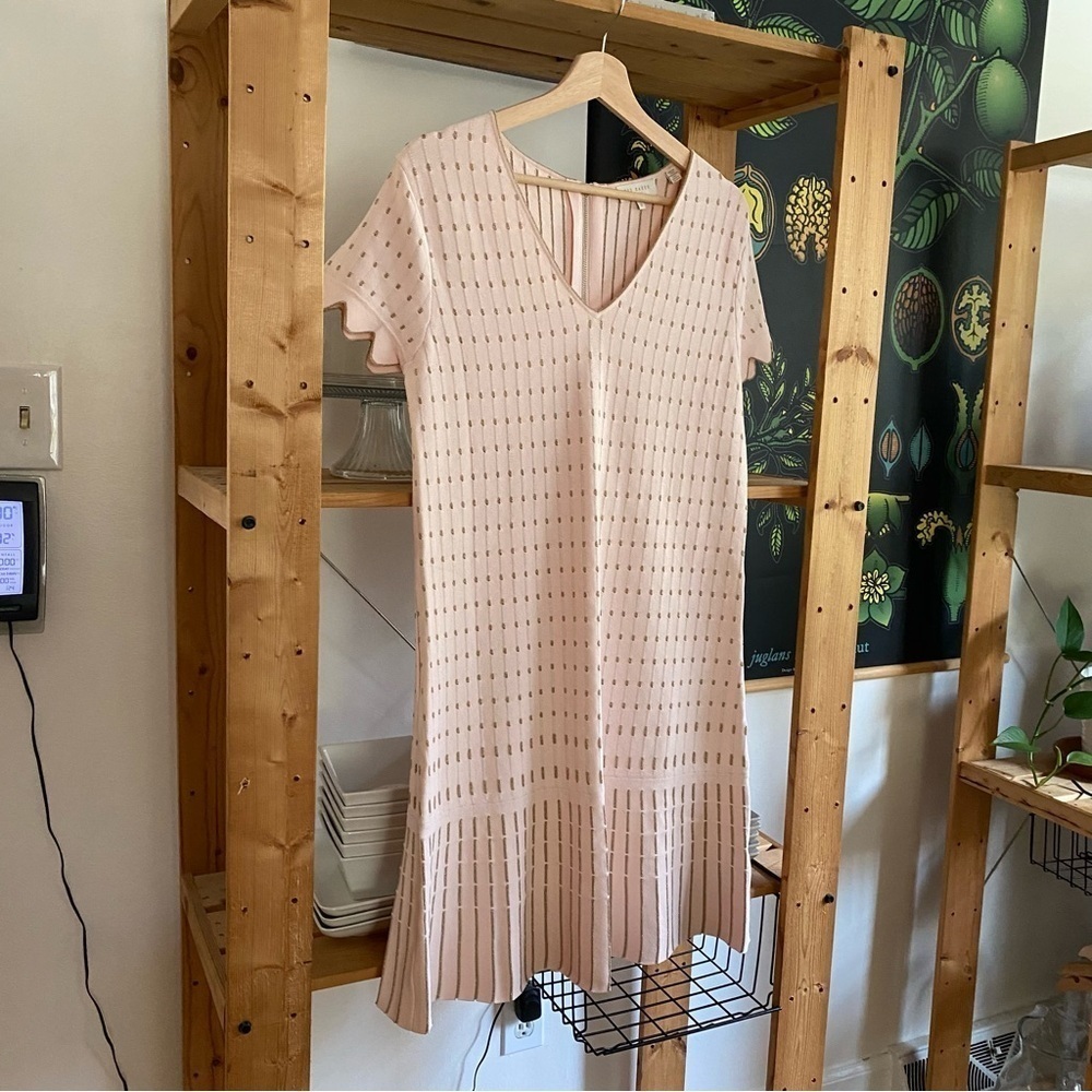 Ted Baker London Pastel Pink Gold Maciiey Knit Sweater Dress 6 - Picture 6 of 16